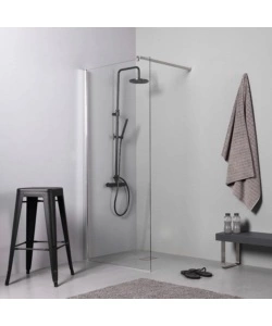 Box doccia walk-in cromato, 100x190 cm